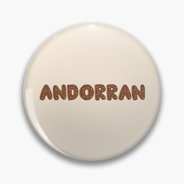 Item preview, Andorran Word Shaped Like Chocolate Donuts  designed and sold by DonutsWords.