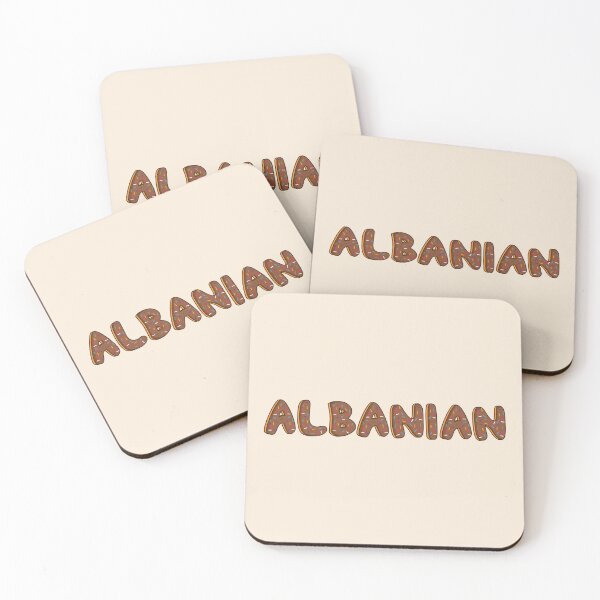 Item preview, Albanian Word Shaped Like Chocolate Donuts  designed and sold by DonutsWords.