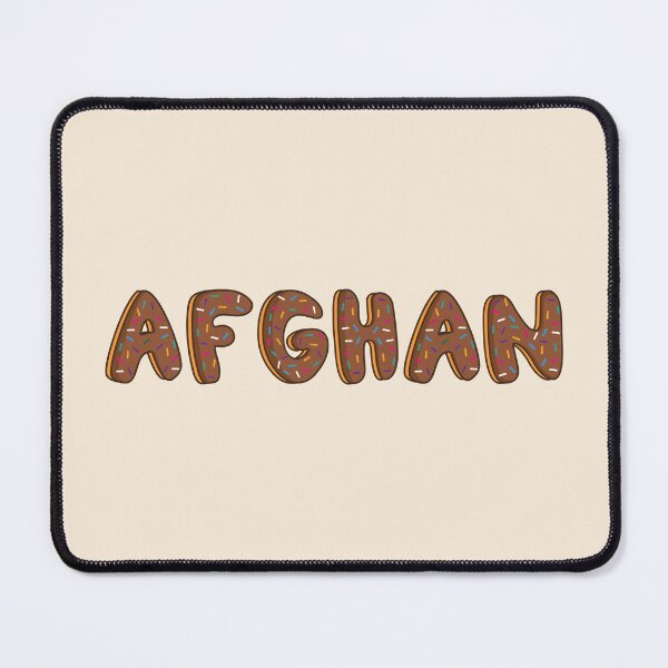 Item preview, Afghan Word Shaped Like Chocolate Donuts designed and sold by DonutsWords.