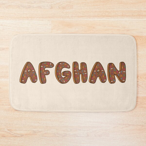 Item preview, Afghan Word Shaped Like Chocolate Donuts  designed and sold by DonutsWords.