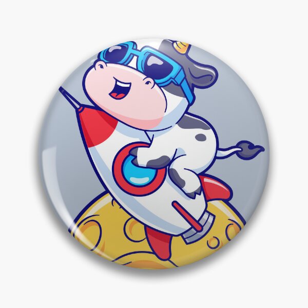 Item preview, Cute Cow Flying with Rocket Cartoon Vector Icon designed and sold by hjian8219.