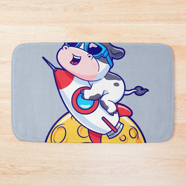 Item preview, Cute Cow Flying with Rocket Cartoon Vector Icon designed and sold by hjian8219.