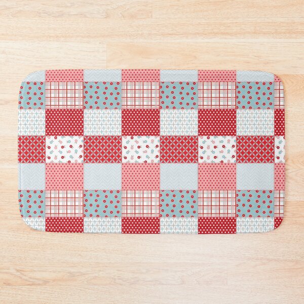 Item preview, Pink and Blue Patchwork designed and sold by camilacarvalho.