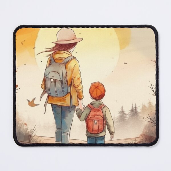 Item preview, Mom and Son Nature Walk designed and sold by irasbluerose.
