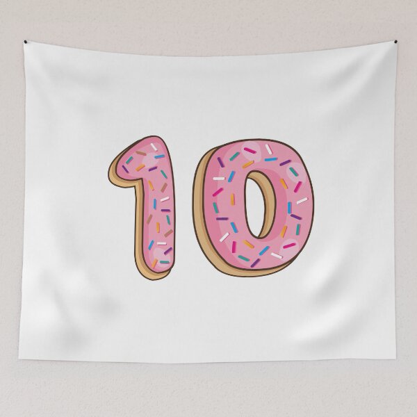 Item preview, Number Ten 10 Shaped Like Donuts designed and sold by DonutsWords.