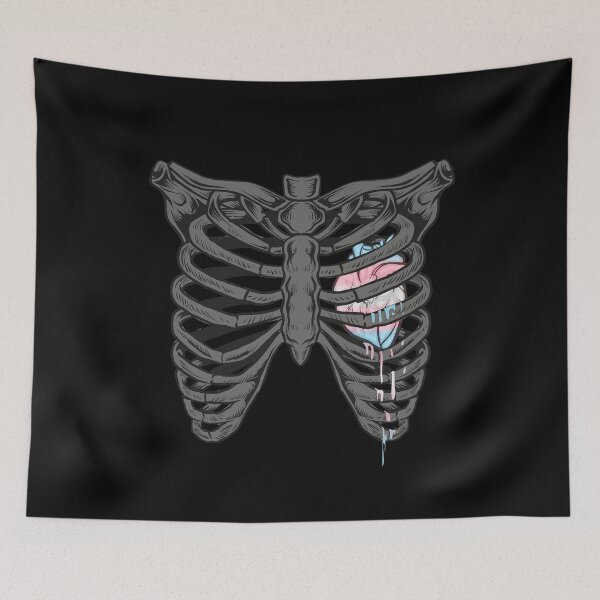 Item preview, Transgender Rib Cage Heart LGBT Pride Flag designed and sold by Clara Hollins.