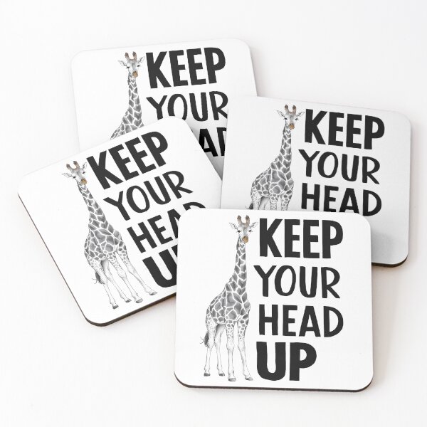 Item preview, Keep Your Head Up Giraffe Motivational Inspirational Quote  designed and sold by jukara4488.