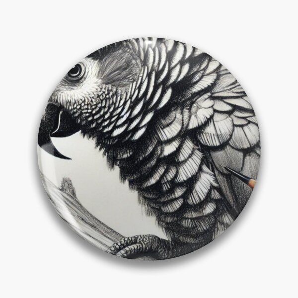Item preview, Macaw in Black and White designed and sold by Mystoreontheweb.