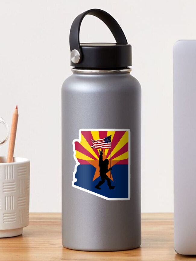Thumbnail 1 of 3, Sticker, Friendly Bigfoot in Arizona  designed and sold by NativeGraffix.