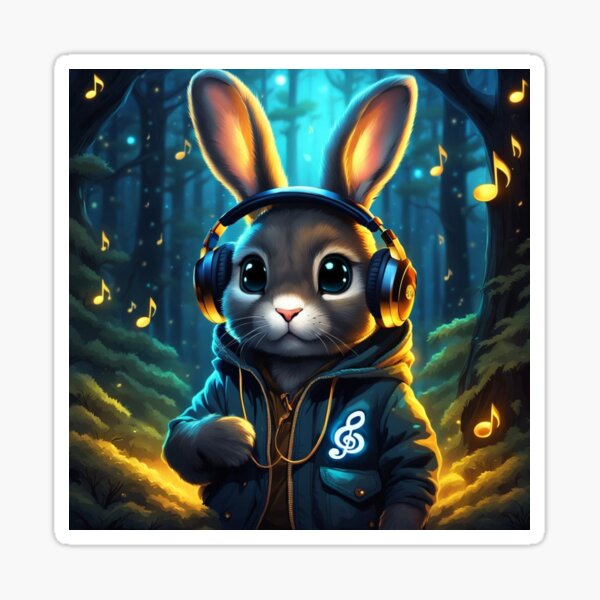 Item preview, Bunny wearing Headphones designed and sold by Jbl55.