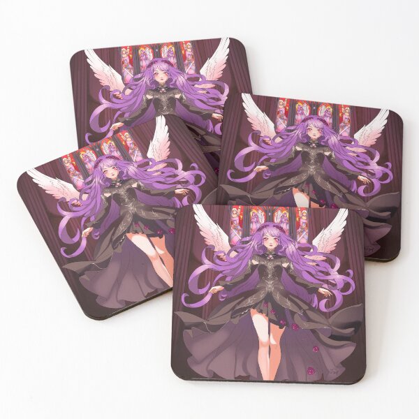 Item preview, dark angelic purple hair anime lady designed and sold by Dynasmyth.