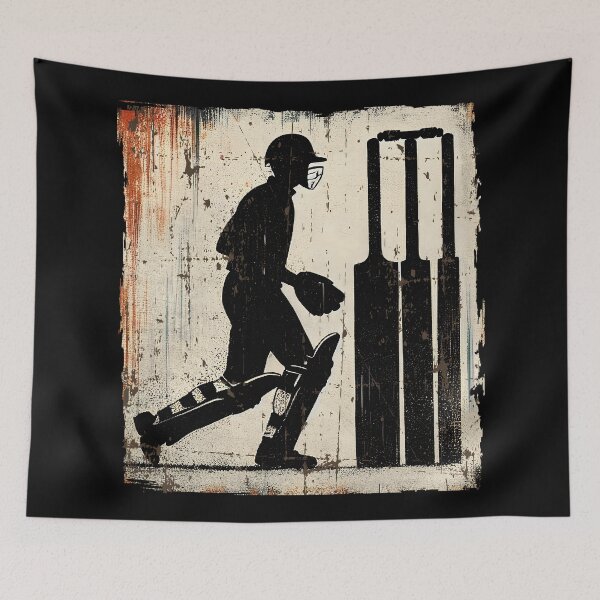 Item preview, Cricket Player and Stumps designed and sold by SportsT-Shirts.