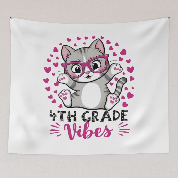Item preview,  4Th Fourth Grade Vibes Cute Cat Student Teacher Back To School  designed and sold by Smix Pixels.
