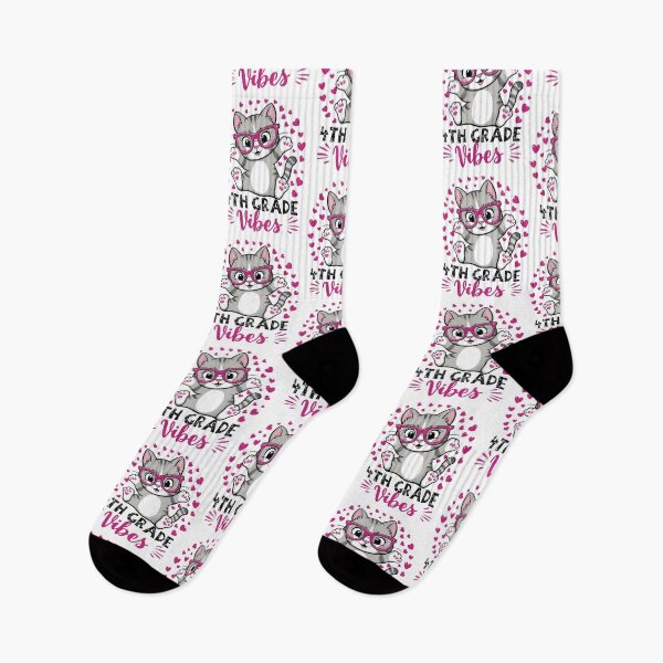 Item preview,  4Th Fourth Grade Vibes Cute Cat Student Teacher Back To School  designed and sold by Smix Pixels.