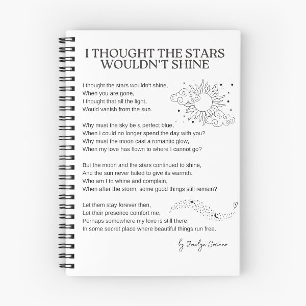 Item preview, I Thought the Stars Wouldn't Shine Poem (Grief/Bereaved/Mourning/Death of a Loved One Poetry) designed and sold by griefandhope.