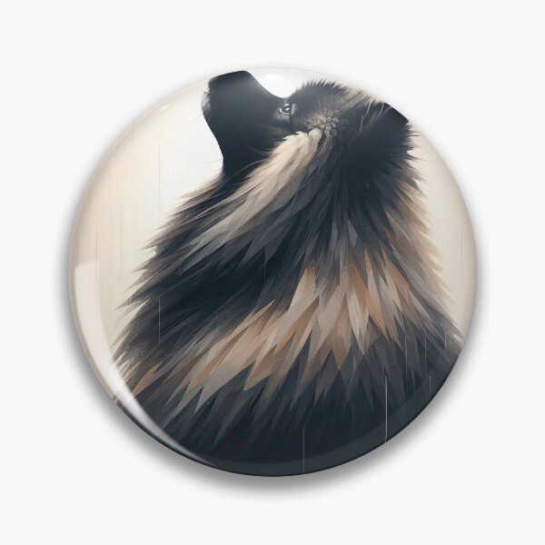 Item preview, Keeshond's Rainy Reverie - Contemplative Dog under the Rain designed and sold by Woof-n-Wear.