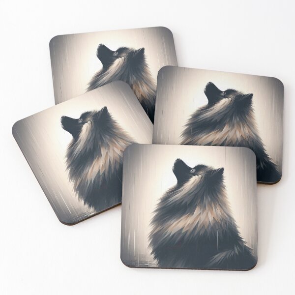 Item preview, Keeshond's Rainy Reverie - Contemplative Dog under the Rain designed and sold by Woof-n-Wear.