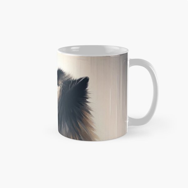Item preview, Keeshond's Rainy Reverie - Contemplative Dog under the Rain designed and sold by Woof-n-Wear.