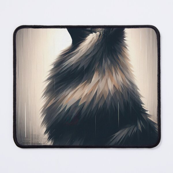 Item preview, Keeshond's Rainy Reverie - Contemplative Dog under the Rain designed and sold by Woof-n-Wear.