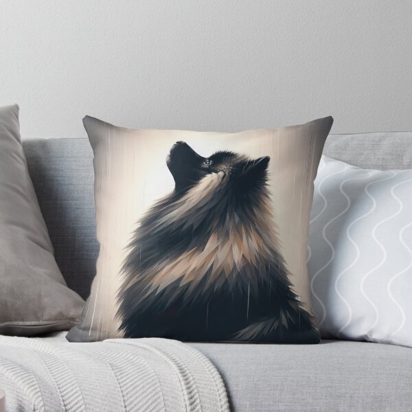 Item preview, Keeshond's Rainy Reverie - Contemplative Dog under the Rain designed and sold by Woof-n-Wear.