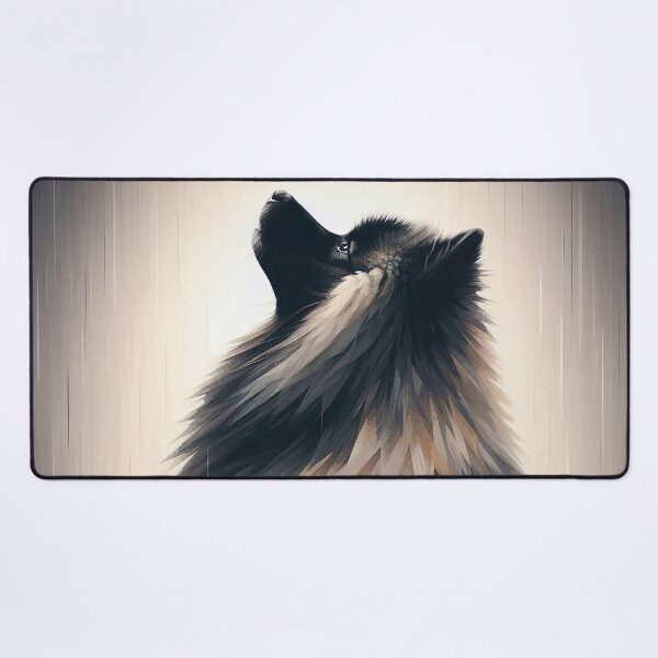 Item preview, Keeshond's Rainy Reverie - Contemplative Dog under the Rain designed and sold by Woof-n-Wear.