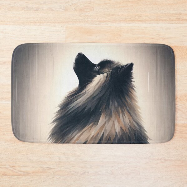 Item preview, Keeshond's Rainy Reverie - Contemplative Dog under the Rain designed and sold by Woof-n-Wear.