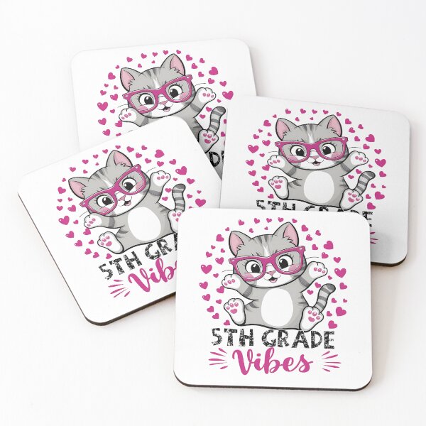 Item preview, 5Th Fifth Grade Vibes Cute Cat Student Teacher Back To School  designed and sold by Smix Pixels.