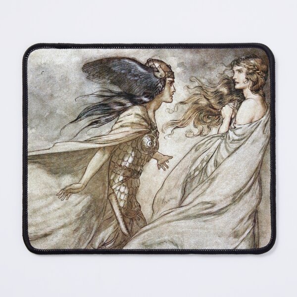 Item preview, Waltraute Confronts Brunnhilde - Seigfried and the Twilight of the Gods - Arthur Rackham designed and sold by forgottenbeauty.