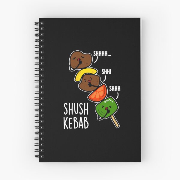 Item preview, Shush Kebab Funny Food Pun (Dark BG) designed and sold by punnybone.