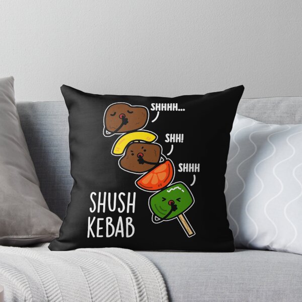Item preview, Shush Kebab Funny Food Pun (Dark BG) designed and sold by punnybone.