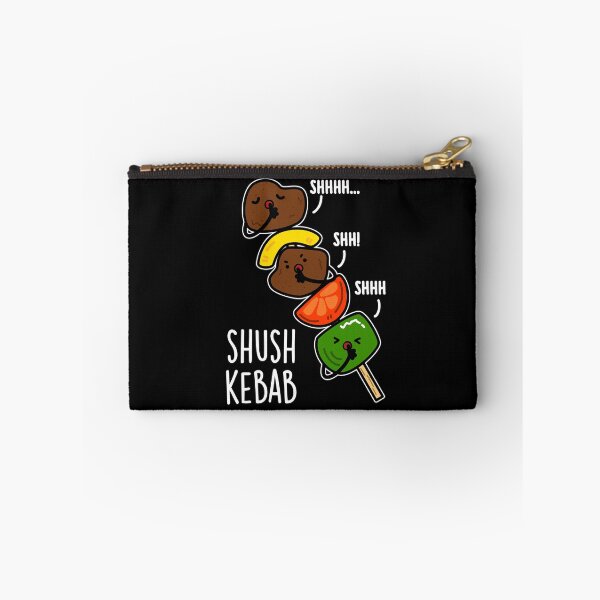 Item preview, Shush Kebab Funny Food Pun (Dark BG) designed and sold by punnybone.