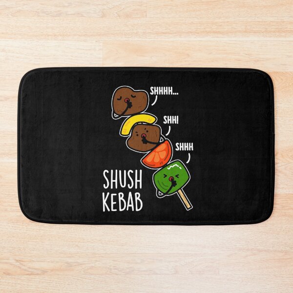 Item preview, Shush Kebab Funny Food Pun (Dark BG) designed and sold by punnybone.
