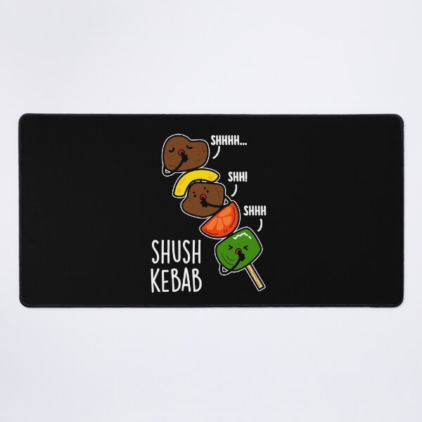 Item preview, Shush Kebab Funny Food Pun (Dark BG) designed and sold by punnybone.