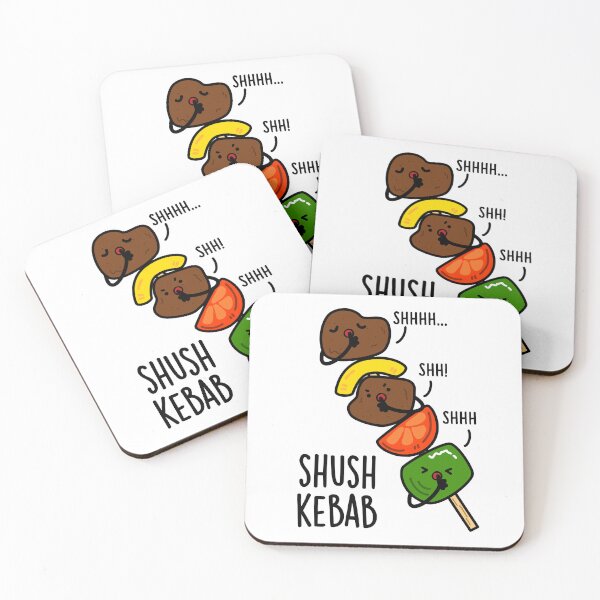 Item preview, Shush Kebab Funny Food Pun  designed and sold by punnybone.