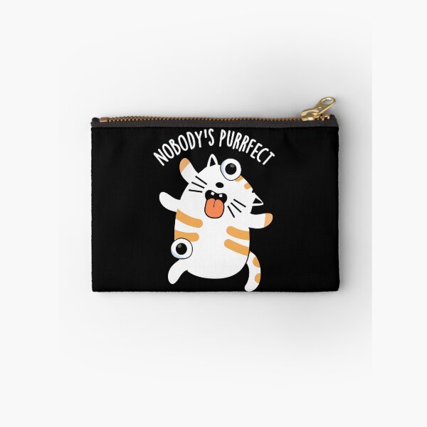 Item preview, Nobody's Purrfect Funny Cat Pun (Dark BG) designed and sold by punnybone.