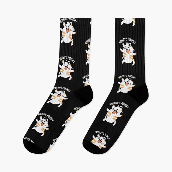 Item preview, Nobody's Purrfect Funny Cat Pun (Dark BG) designed and sold by punnybone.