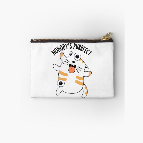 Item preview, Nobody's Purrfect Funny Cat Pun  designed and sold by punnybone.