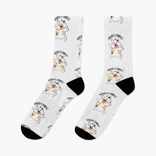 Item preview, Nobody's Purrfect Funny Cat Pun  designed and sold by punnybone.
