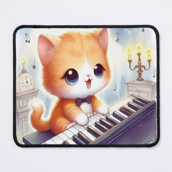 Artikelvorschau, Katze spielt Klavier | Musik ist Leben | Süßes Kätzchen entworfen und verkauft von Chic-Fun.