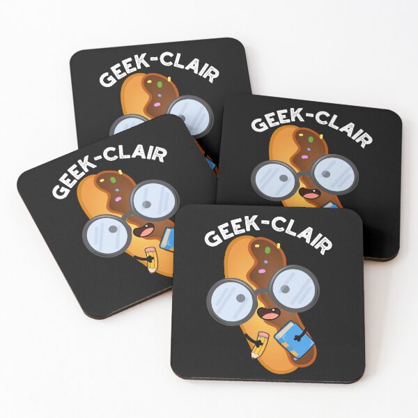 Item preview, Geek-clair Funny Eclair Pun (Dark BG) designed and sold by punnybone.