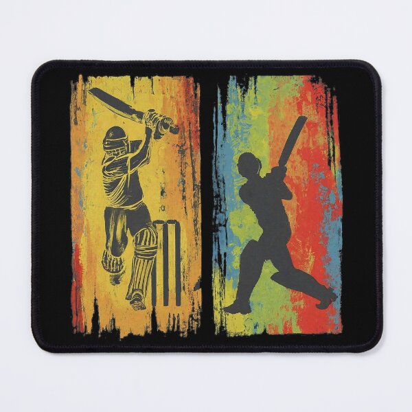 Item preview, Cricket Batsman and Bowler Urban Art designed and sold by SportsT-Shirts.