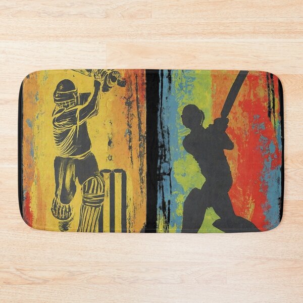 Item preview, Cricket Batsman and Bowler Urban Art designed and sold by SportsT-Shirts.