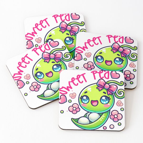 Item preview, Kawaii Sweet Pea Cute Happy Pink Hearts Adorable designed and sold by KawaiiCherryPie.