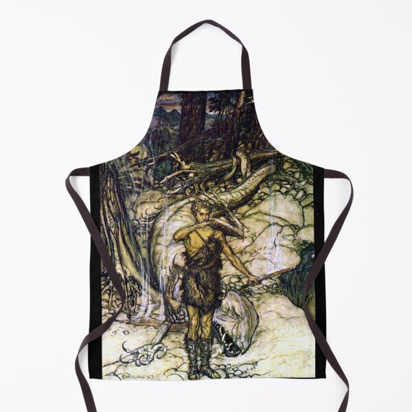 Item preview, Sigurd Tastes the Blood of Fafnir the Dragon - Arthur Rackham - "Siegfried and The Twilight of the Gods" designed and sold by forgottenbeauty.