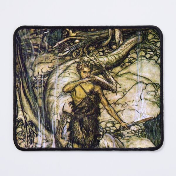 Item preview, Sigurd Tastes the Blood of Fafnir the Dragon - Arthur Rackham - "Siegfried and The Twilight of the Gods" designed and sold by forgottenbeauty.