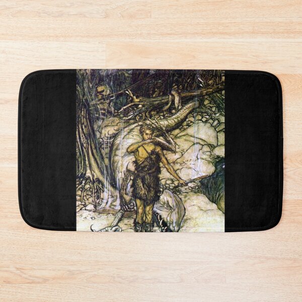 Item preview, Sigurd Tastes the Blood of Fafnir the Dragon - Arthur Rackham - "Siegfried and The Twilight of the Gods" designed and sold by forgottenbeauty.