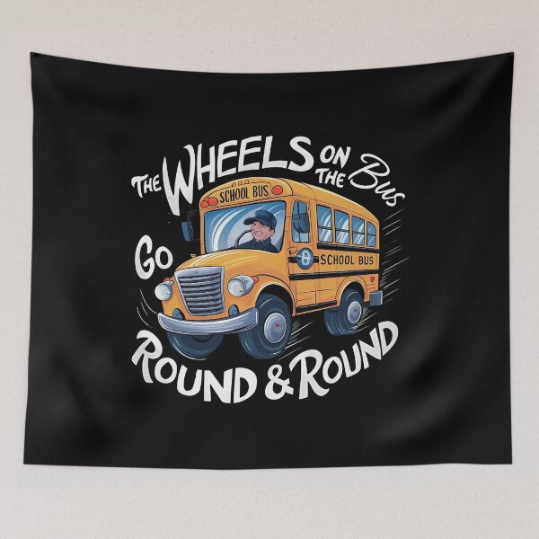 Item preview, the wheels on the Bus Go Round And Round ? Student Back To School  designed and sold by Smix Pixels.