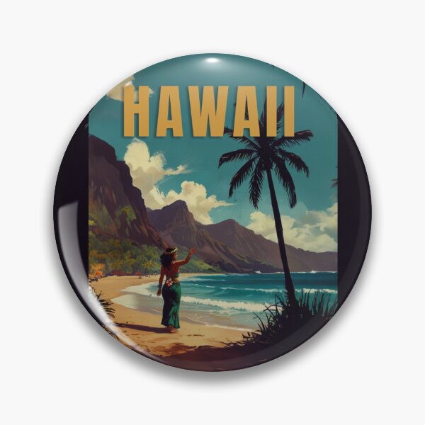 Item preview, Hawaii retro poster vacation relax gif designed and sold by La Loca.