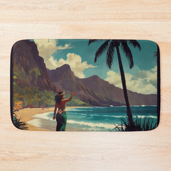 Item preview, Hawaii retro poster vacation relax gif designed and sold by La Loca.