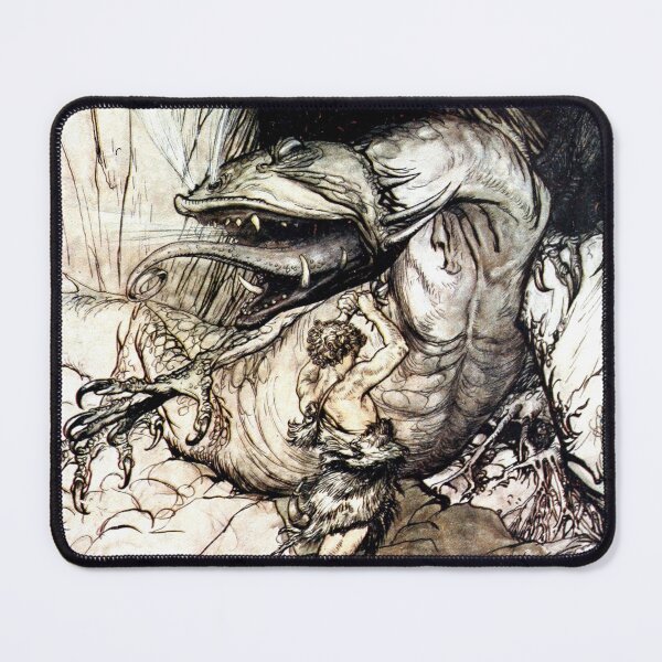 Item preview, Sigurd Kills the Dragon - Arthur Rackham designed and sold by forgottenbeauty.
